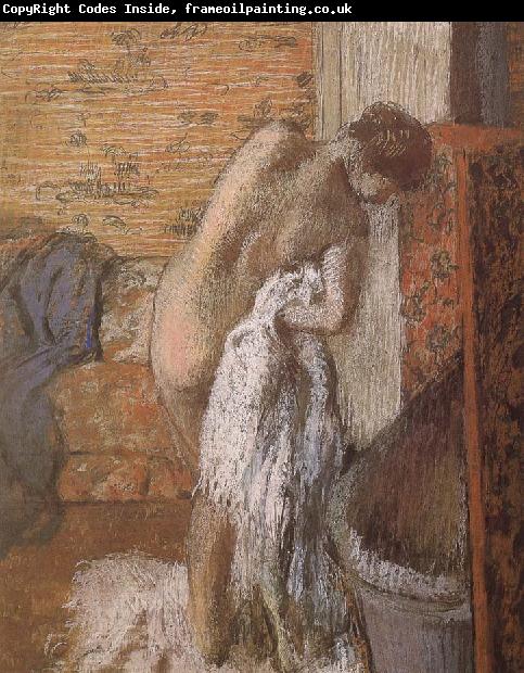 Edgar Degas woman towel off her body after  bath